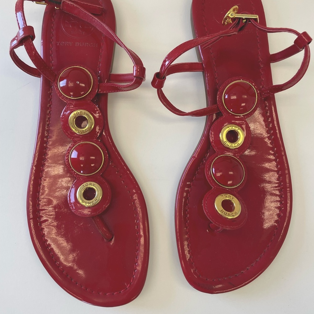 Tory Burch Patent leather t-strap Sandals